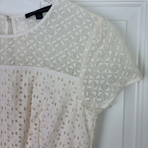 Banana Republic Ivory A-Line Dress Size 2 - Picture 4 of 13